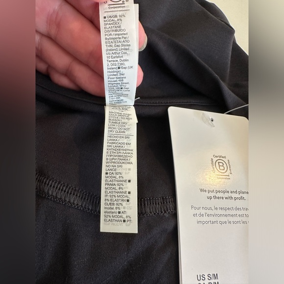 New ATHLETA Modal Full Length Robe Black Long Open Front Pockets S/M NWT $129 - Picture 14 of 16